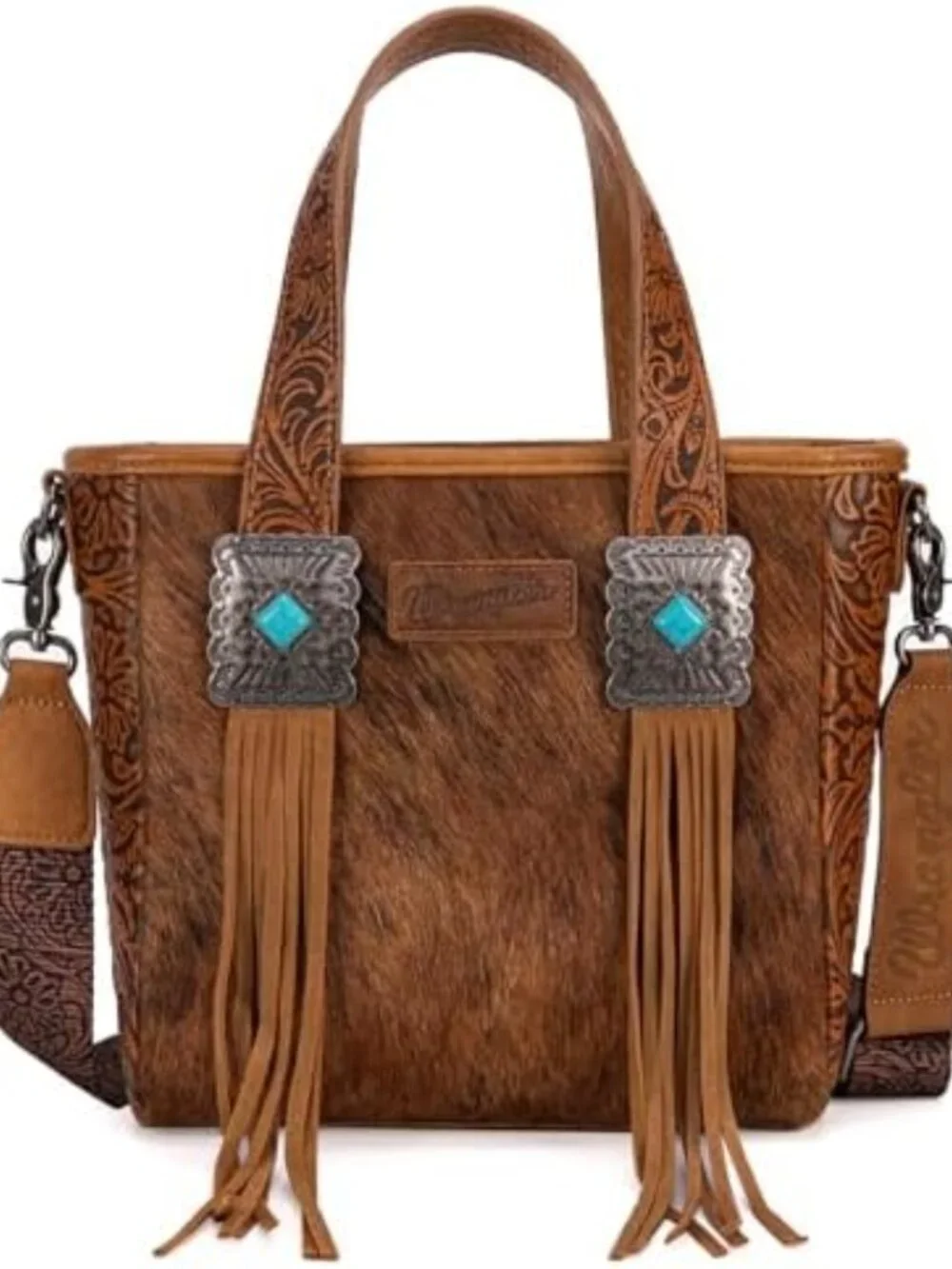 Stylish Cowhide Tote Bag for Women with Matching Wristlet Wallet Set - Chic